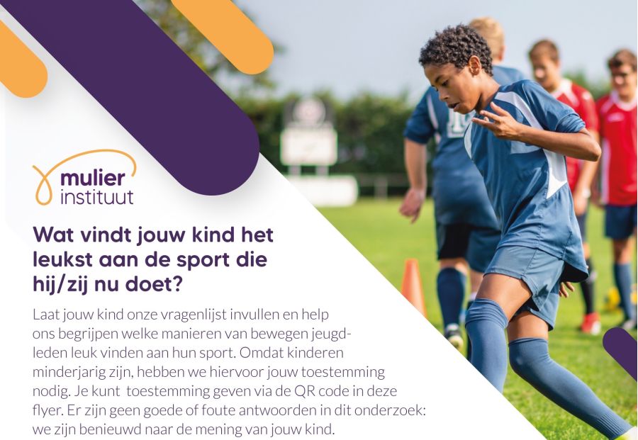 Het Mulier Instituut doet onderzoek naar de beweegvoorkeuren van jeugdleden